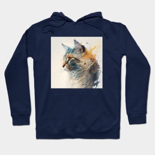 Abstract Cat Paint Hoodie